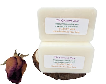 ROMIGE GEITENMELK Zeep Melt and Pour Basis Geitenglycerine 100% volledig natuurlijk, duurzame palm, groothandel biologisch afbreekbaar, groensulfaatvrij 1 2 pound