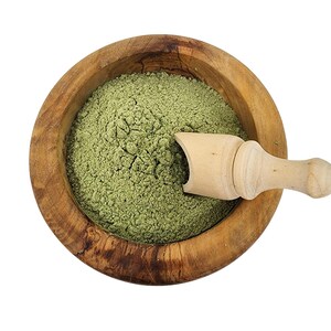 1 libbra di polvere di erba medica biologica certificata non OGM, coltivata in California, Stati Uniti, fieno kosher puro, integratore di vitamine e minerali, erbe per la salute, vendita all'ingrosso di erbe immagine 2
