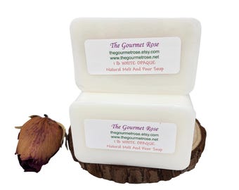 2 lb WHITE SOAP BASE Melt And Pour Opaque Easy Premade Glycerin 100% All Natural SLs Sulfate Paraben Free No Detergent Do It Yourself 1 lb