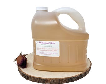 1 GALLON ORGANIC ALOE Vera Juice Edible Drink Gel Inner Filet Cold Pressed Processed Full Strength Undiluted Skin Sunburn Wholesale Bulk