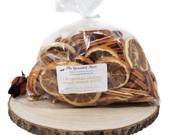 1 lb ORGANIC ORANGE SLICES Certified Kosher Dried Edible Food Grade Culinary Peel Pure Healthy Snack Wreath Tea Crafts Potpourri Simmer Pot