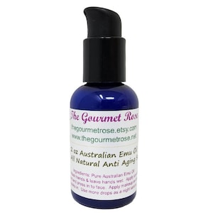 2 oz AUSTRALIAN EMU OIL Moisturizer Pure All Natural Skin Treatment Pump Serum Aging Skin Day Facial Face Night Cream Lotion Grade A Refined