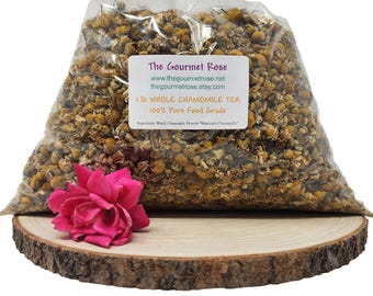 1 lb GERMAN CHAMOMILE FLOWERS Whole Tea Loose Wild Herbal Dried Dry Egyptian Egypt Flower Relaxing Potpourri Botanicals Bulk Wholesale 16 oz