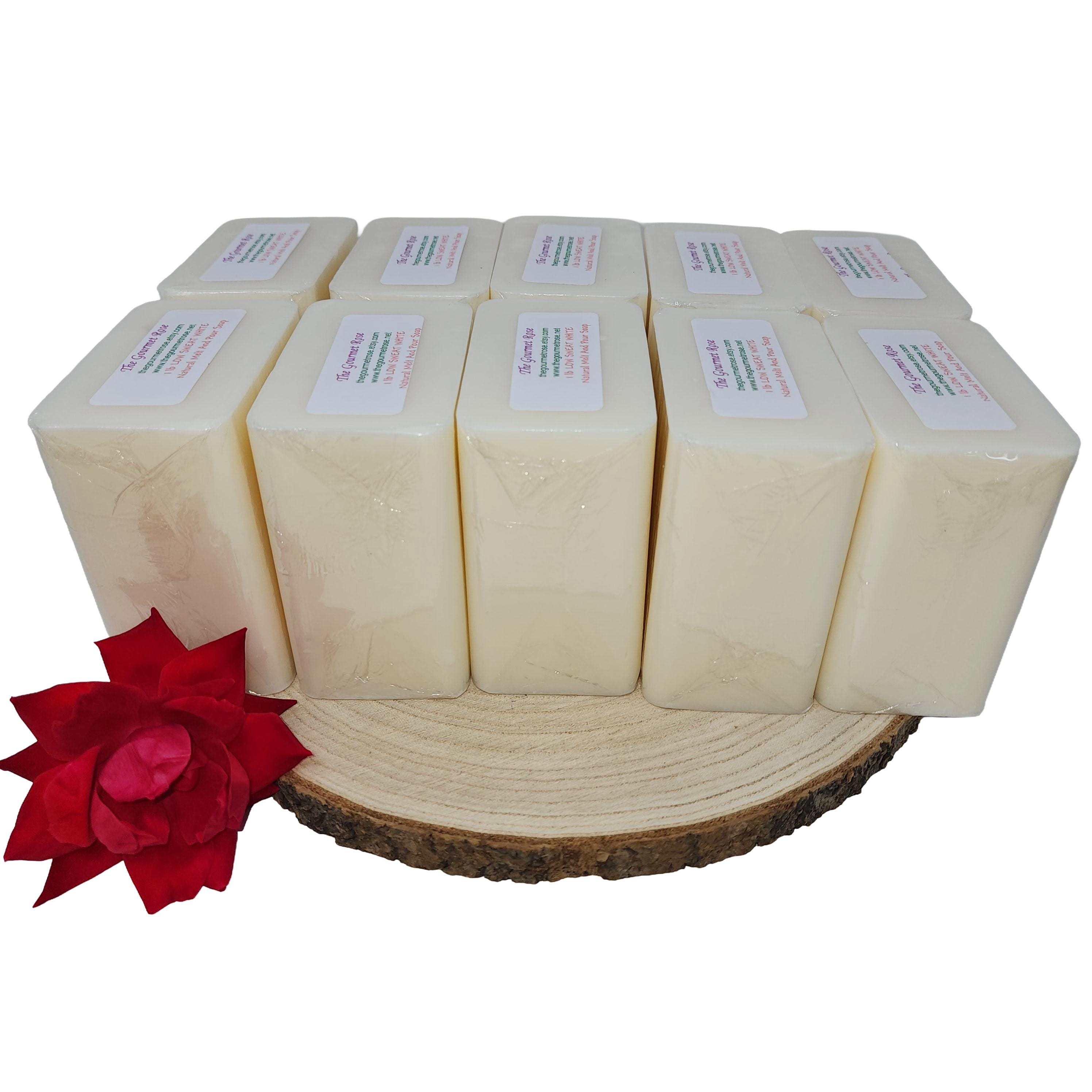 10 lb or 18 lb LOW SWEAT WHITE Melt And Pour Soap Base Glycerin Glycerine 100 All Natural Wholesale Bulk SLs FRee No Detergent Rspo Palm Oil