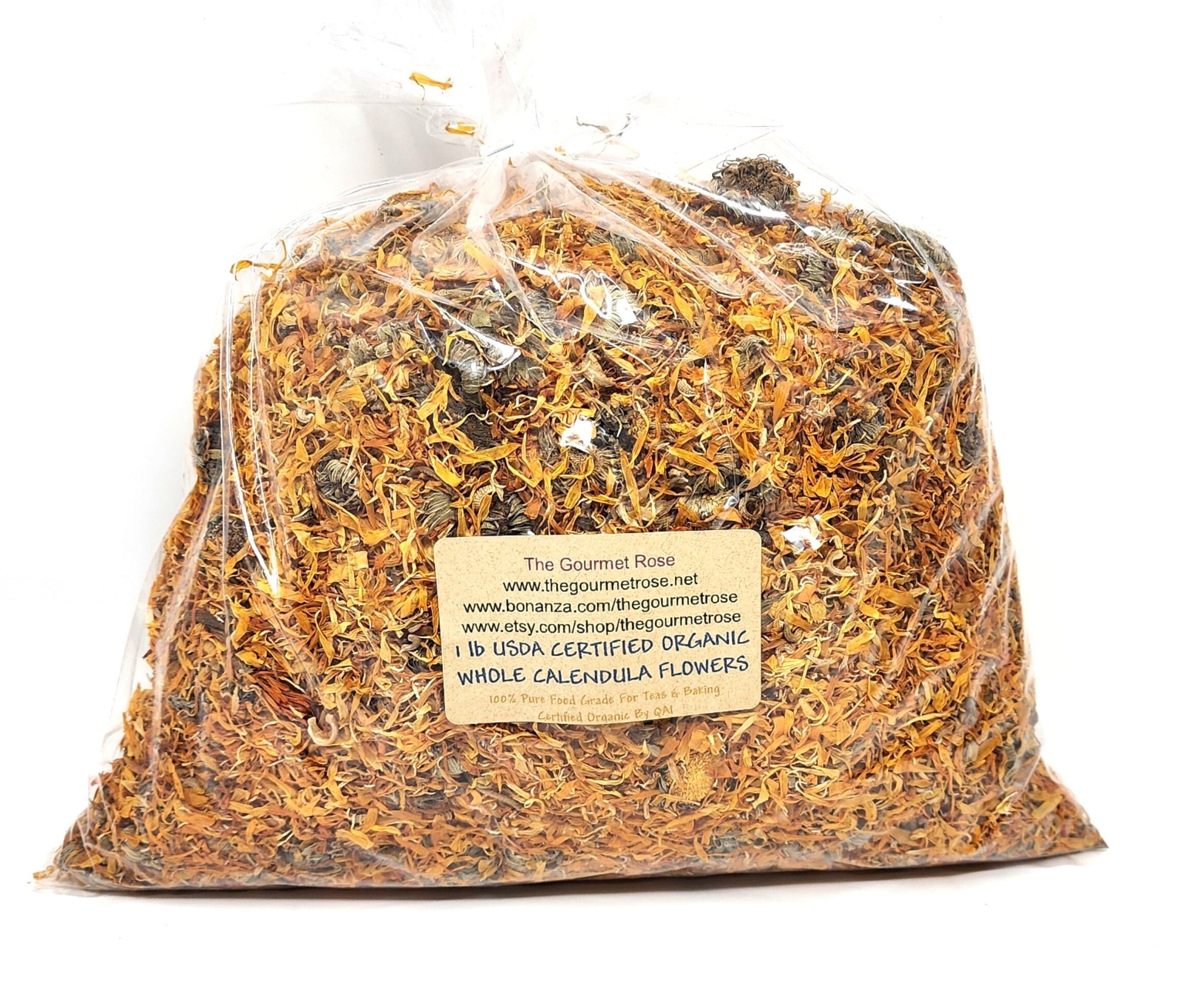 1-5lb Organic CALENDULA Flower Whole Bulk Dry Marigold Herb Tea Culinary  Edible Immune Boost Calm Heal Soothe Skin Relief Salve Oil Bath Aid 