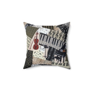 Violin Recital Music Square Pillow, music lover gift, musician gift