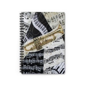Trumpet Spiral Notebook - Ruled Line, Musician Gift, Music Stationery, Journal, Composition Notebook, Gift for Trumpet Player
