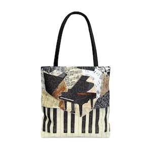 Grand Piano Music Tote Bag, music lover gift, musician gift