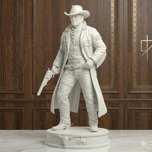 Cowboystandbeeld: klassieke sculptuur Western Gunslinger