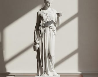 Hebe Goddess Statue – Youth and Spring Deity Sculpture, Graceful Classical Greek Figure for Elegant Home Decor