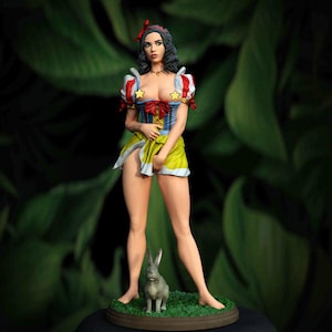 Snow White Fantasy 12K Resin Model Kit – Enchanted Princess Figurine – Elegant and Mystical  Unpainted or Handmade Paint