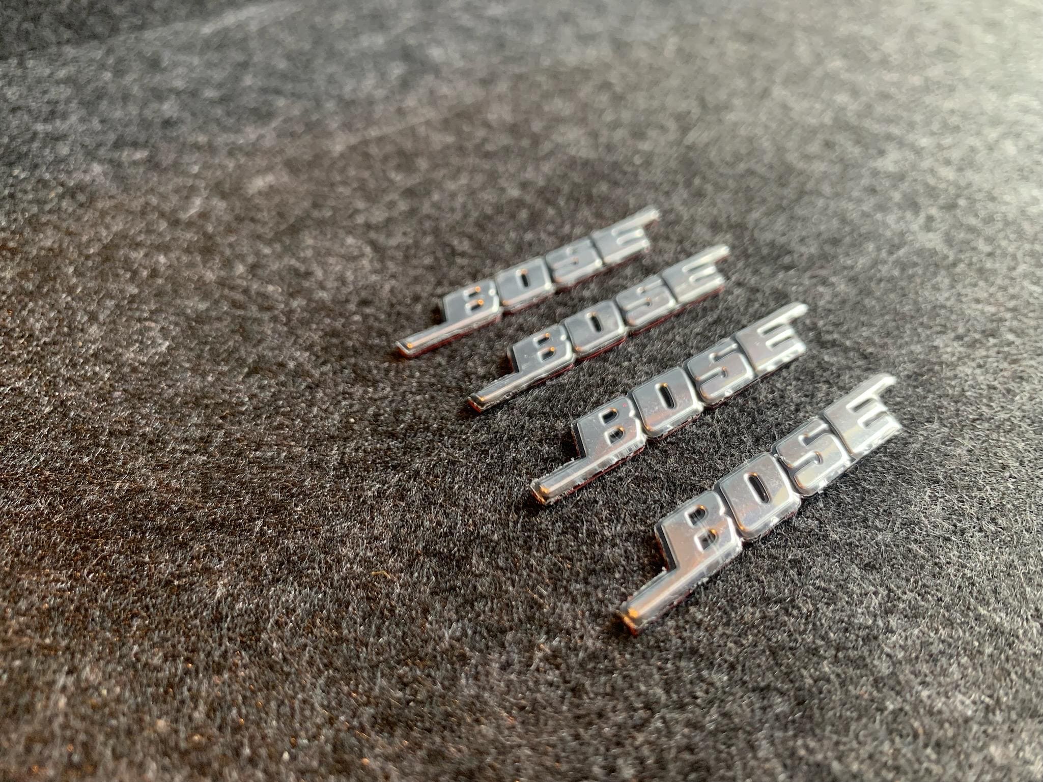 4 X Bose Speaker Stickers - Aluminum Emblem