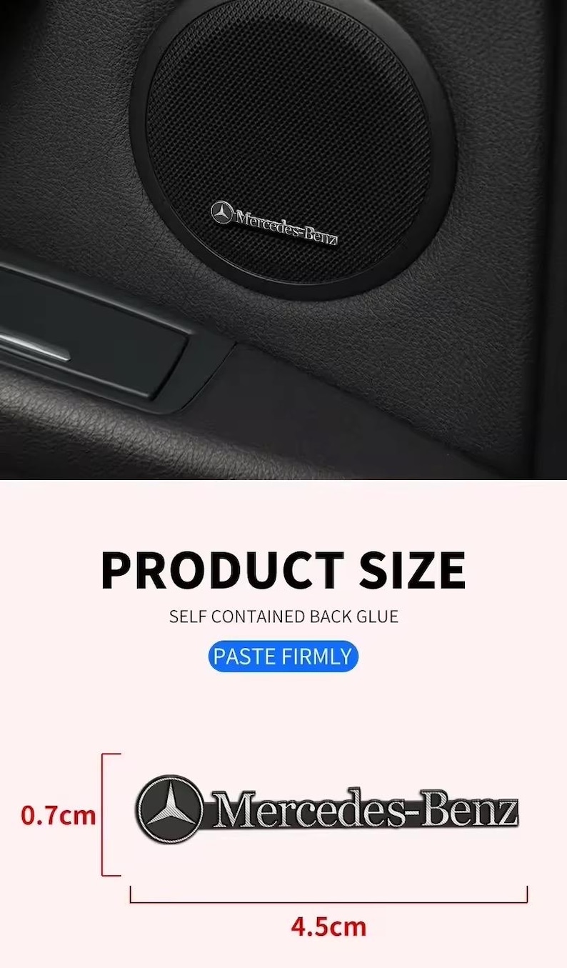 4 X Mercedes Benz Sticker Emblem Logo Decal - Aluminum - Etsy