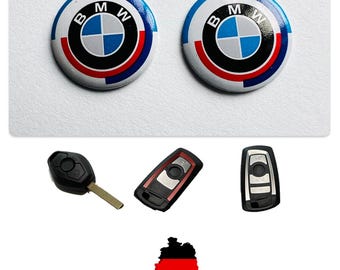 2x BMW Key Logo Emblem 11 mm Epoxy Self-Adhesive Key Sticker