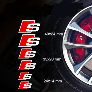 6x Audi S Line brake caliper sticker decal - Brake Caliper