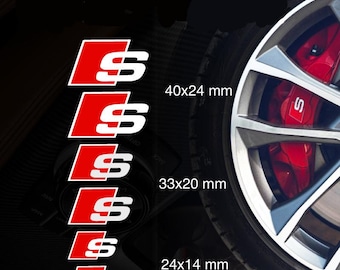 6x Audi S Line Bremssattel Sticker Aufkleber Decal -  Brake Caliper