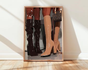 Black Woman Art, Modern Art, Black Woman Wall Art, Black Girl Wall Art, African wall art, Black girl art, Wall Art Digital, Fashion Art