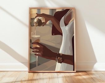 Black Woman Art, Modern Art, Black Woman Wall Art, Black Girl Wall Art, African wall art, Black girl art, Wall Art Digital, Fashion Art