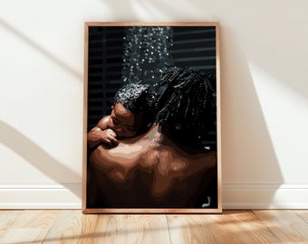 Black Woman Art, Modern Art, Black Woman Wall Art, Black Girl Wall Art, African wall art, Black girl art, Wall Art Digital, Fashion Art