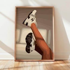 Black Woman Fashion Art Print: Designer Shoes (Digital Download)