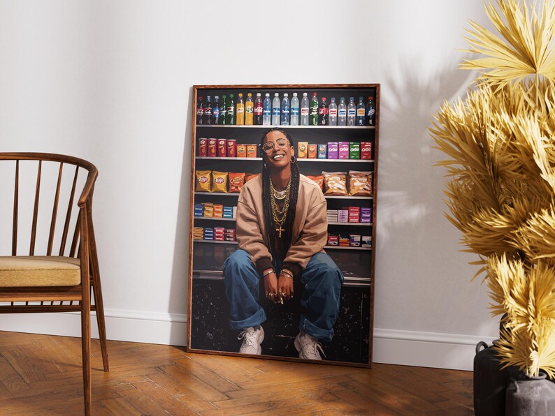 2 set art, Black Woman Art, Modern Art, Black Woman Wall Art, Black Girl Wall Art, wall art, Black girl art, Wall Art Digital, Fashion Art image 5