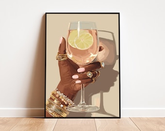 Black Woman Art, Modern Art, Black Woman Wall Art, Black Girl Wall Art, African wall art, Black girl art, Wall Art Digital, Fashion Art