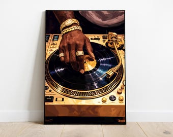 Black Woman Art, Modern Art, Black Woman Wall Art, Black Girl Wall Art, African wall art, Black girl art, Gold Vinyl Digital, Fashion Art