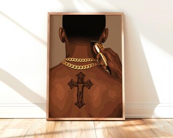 Black man Art, Modern Art, Black Woman Wall Art, Black Girl Wall Art, African wall art, Black girl art, Wall Art Digital, Fashion Art