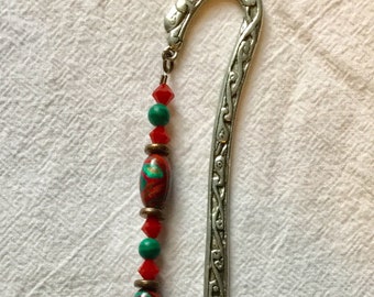 Eagle & Unicorn beaded bookmark