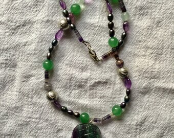 Deep Seas beaded necklace