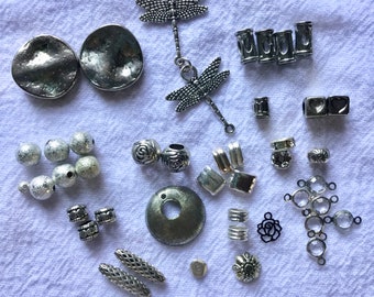 Destash Lot - bead soup - silver