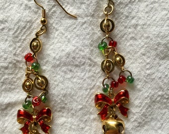 Jingle Bows hook earrings