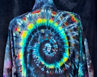 Tie Dye short kimono robe Pizza Box Tie Dye one size