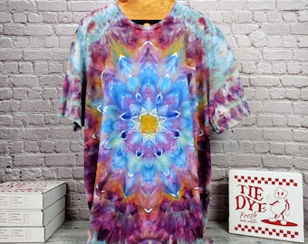 5XL Vibrant Tie-Dye T-Shirt - Bella + Canvas 3001 - Unisex Boho Style