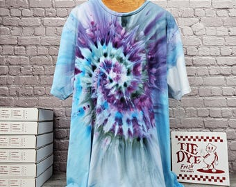 5XL Vibrant Tie-Dye T-Shirt - Bella + Canvas 3001 - Unisex Boho Style