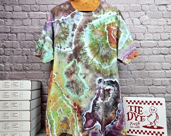 XL Tall Tie-Dye Hanes Beefy-T Shirt: Heavy Cotton, Handcrafted