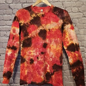 Small Tie dye T-shirt long sleeve Pizza Box Tie Dye