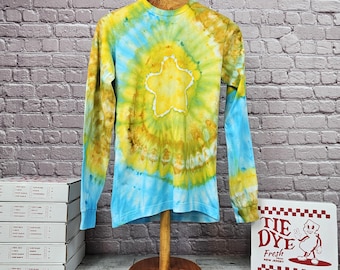 Unisex Small Hand-Dyed Tie-Dye Long Sleeve Shirt - Bella + Canvas 3501