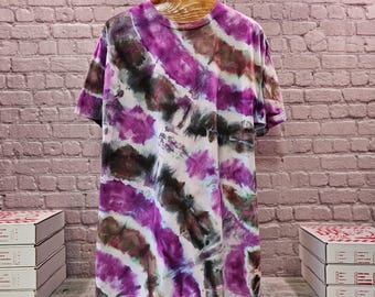 Large Tall - Tie Dye Hanes Beefy-T Shirt - Hand-Dyed Heavyweight Cotton Tee