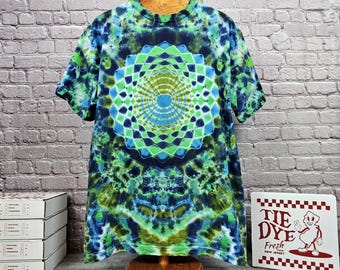 Large Tall - Tie Dye Hanes Beefy-T Shirt - Hand-Dyed Heavyweight Cotton Tee