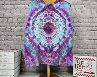 XL - Hand-Dyed Muscle Tank Top – Unisex Bella Canvas Sleeveless Summer Festival Tee