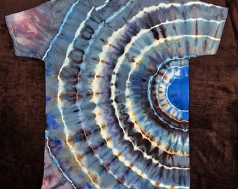 Tie Dye blue Tshirt Pizza Box Tie Dye size M