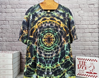5XL Vibrant Tie-Dye T-Shirt - Bella + Canvas 3001 - Unisex Boho Style