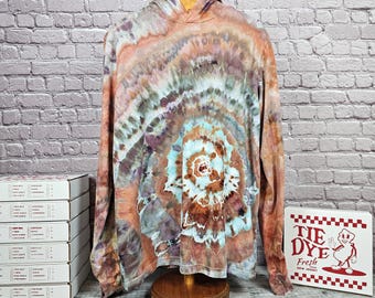 2XL Hooded Tie-Dye Long Sleeve Tee: Unisex Bella + Canvas 3512