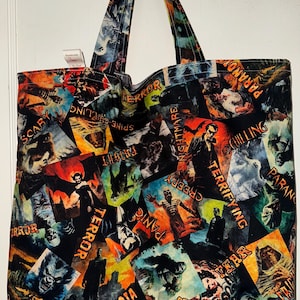 Handmade Horror Movie Monster Tote Bag – Reversible, Reusable