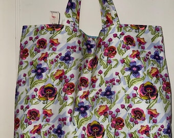 Bolso tote Tula Pink Puppy Love Nova – Bolso de compras reversible con estampado floral hecho a mano