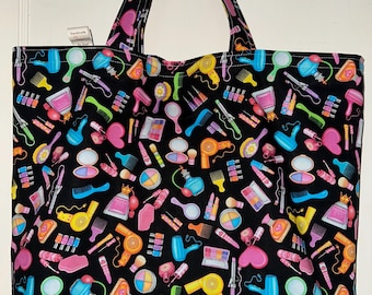 Handmade Tote Bag: Beautician, Esthetician, Makeup Artist, Salon - Reversible Washable Carry All