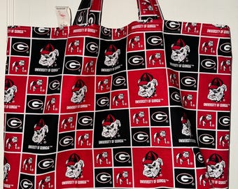 Uniwersytet Georgii – Torba płócienna wykonana ręcznie – Nadruk graffiti