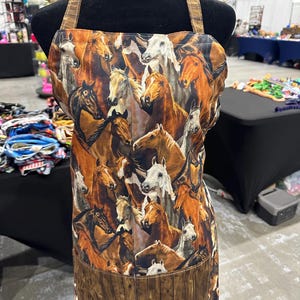 Wild Horses - Handmade Adjustable Apron