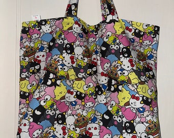 Hello Kitty y Sanrio Friends - Bolsa de tela hecha a mano - Bolsa de supermercado reutilizable
